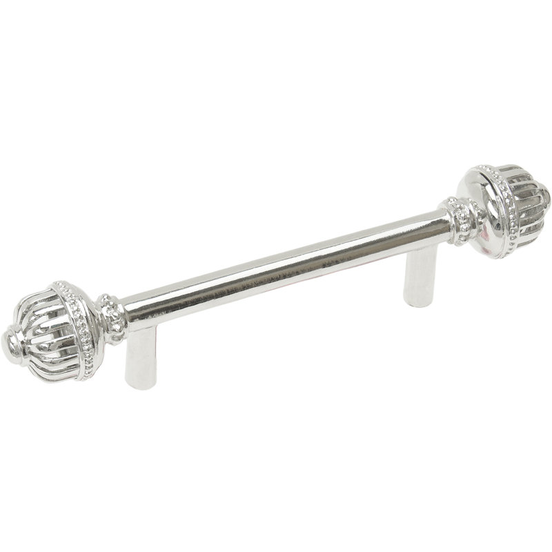 Cricket Cage large 4 inches c.c. pull in Platinum, 4", Chrome