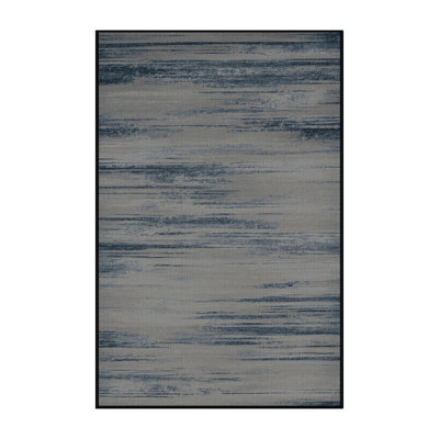 Tapis abstrait gris lavable à la machine