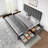 Full/Queen/King Bed Frame with 4 Drawers & Adjustable Headboard, Faux Leather Upholstered Mattress Foundation-1660902903-1669489732