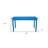 48" Caribbean Blue Solid Wood Dining Table