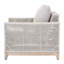 Chaise de patio en teck avec coussins Boudreaux