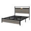 Base de lit plateforme avec tête de lit à DEL avec rangement et 2 USB, grand rangement sous le lit-301821673