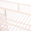 Lit mezzanine simple en métal rose - 4 tablettes et tablette de rangement latérale-668053931-668053935