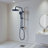 Exposed Shower Combo Set with 10 Inch Rain Shower Head with 3-Function Handheld Wall Mounted Bathroom Shower System (Rough-in-valve not included)