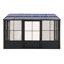 Solarium mural Gazebo Penguin Florence 3 m x 3,6 m, toit en polycarbonate noir-90556784-112324273