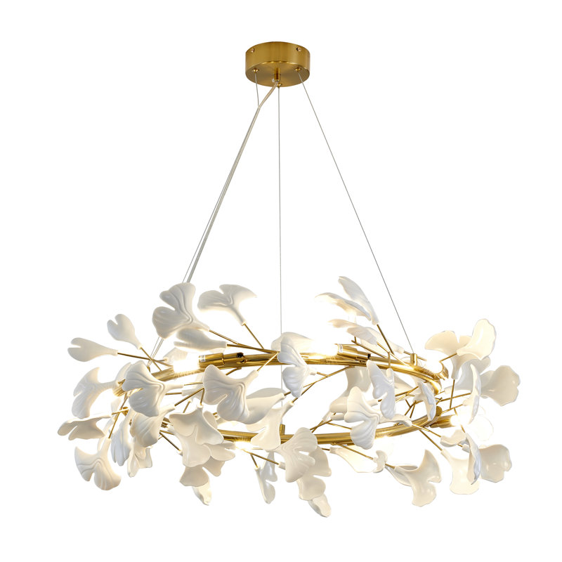Lustre éclectique 8 pétales Ladetra, Laiton