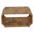 Dollicia 30 Inch Natural Brown Mango Wood, Hollow Cube Shape Coffee Table