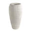 Baleen Vase-Ivory w/Brown Edges