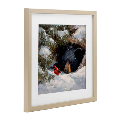 «Warm Watch From The Den», reproduction sous verre encadrée, design par Tina LeCour