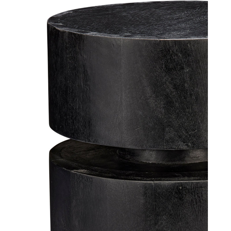 Dylan Solid Wood End Table, Charcoal