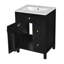 Meuble-lavabo de rangement avec lavabo en céramique-698099060
