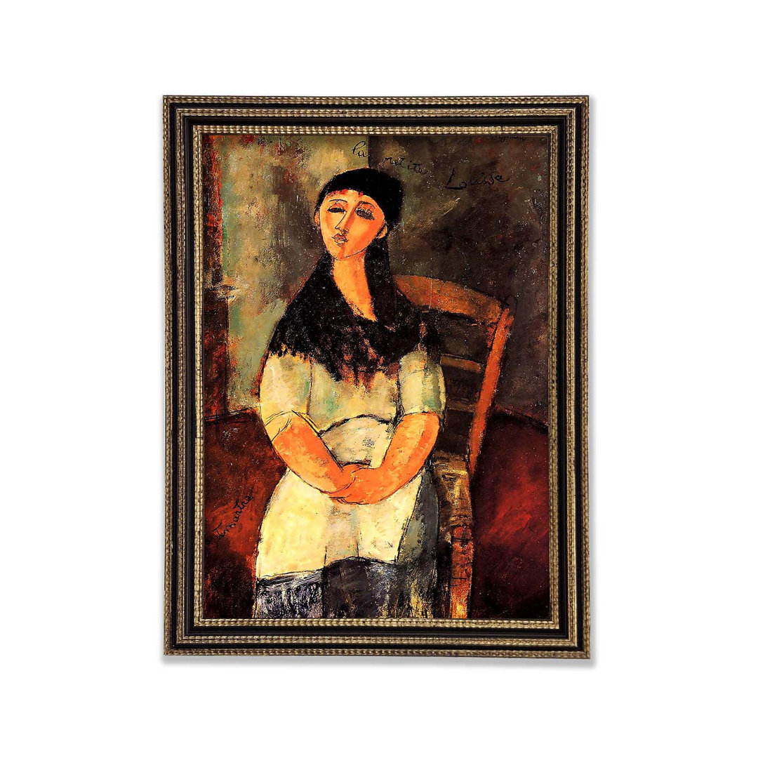 Modigliani Die kleine Louise Gerahmter Druck