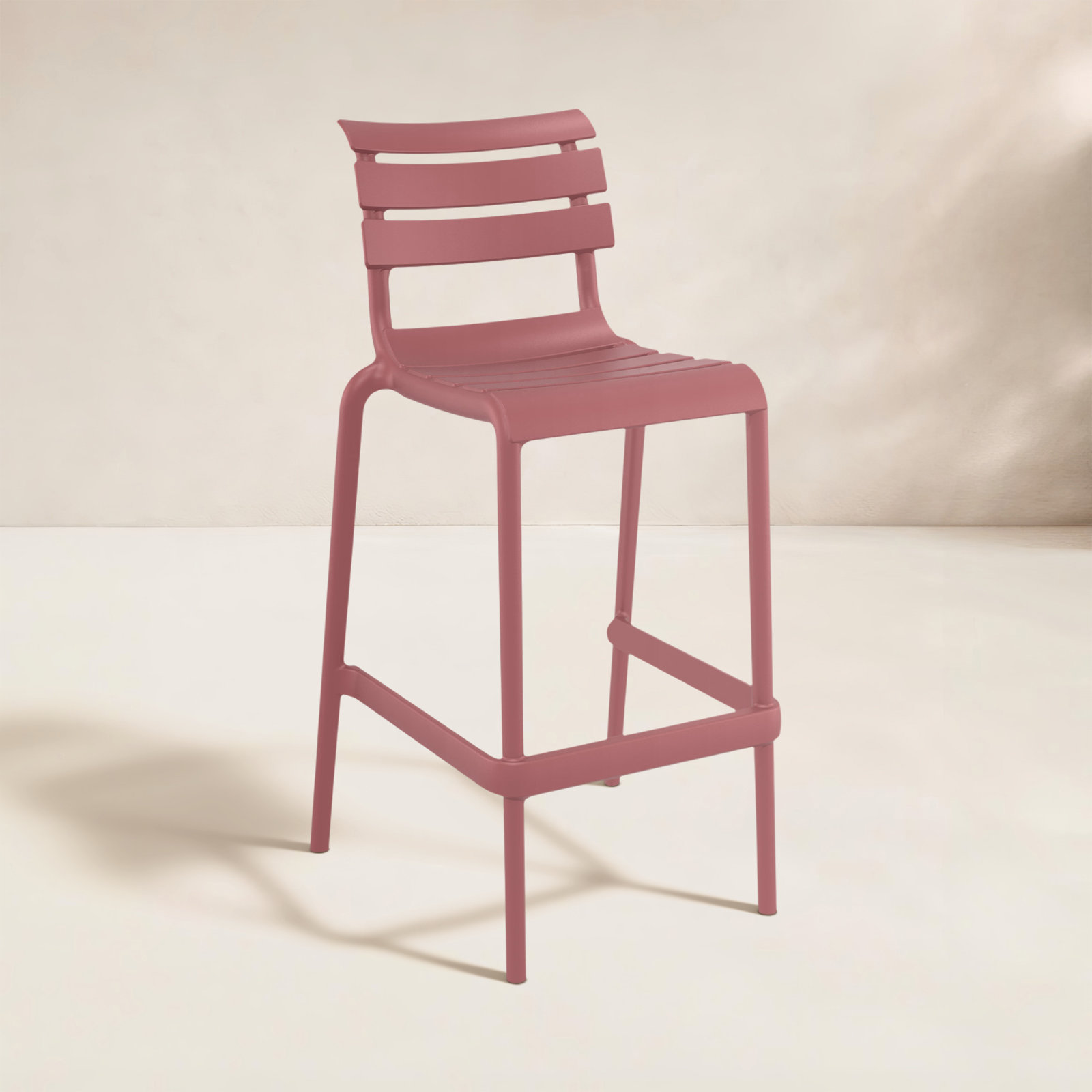 Ruta Outdoor Counter Stool, 29.50", Marsala