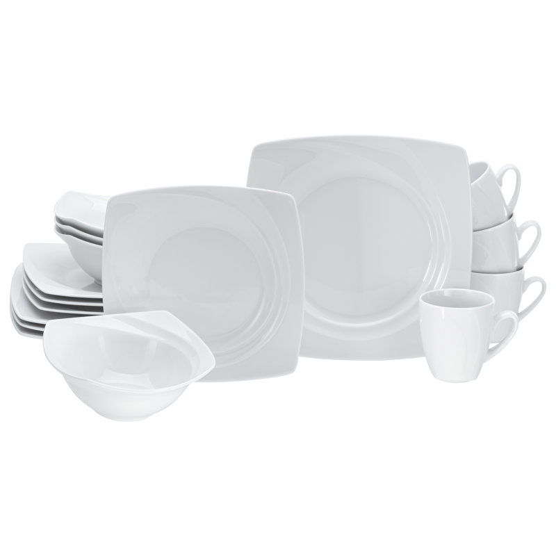 Celebration 16 Piece Bone China Dinnerware Set, Service for 4