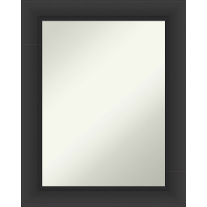 Miroir mural incliné non biseauté, 29,5 po x 23,5 po, Noir