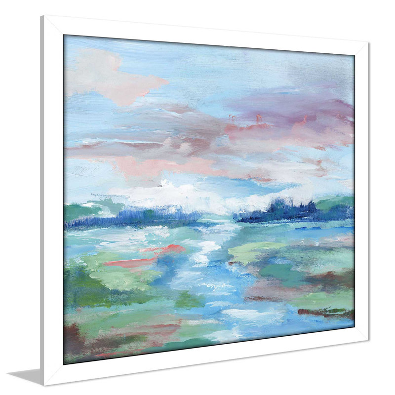 «Field of Dreams» par Nan - reproduction d'art sur toile tendue, L 25,5 po x H 25,5 po, Cadre blanc