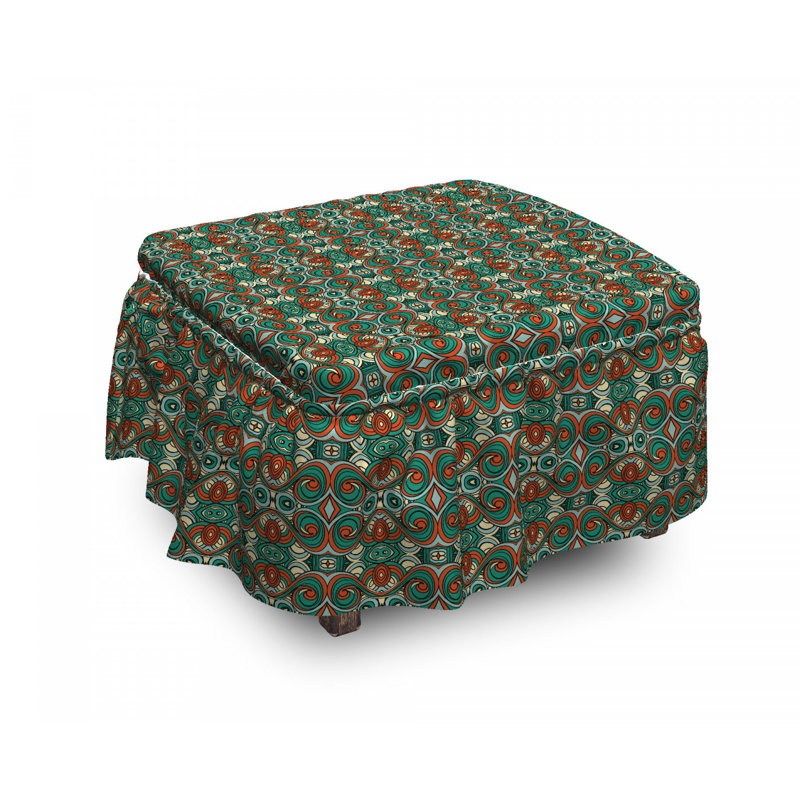 Housse pour repose-pieds abstract tourbilloning motifs