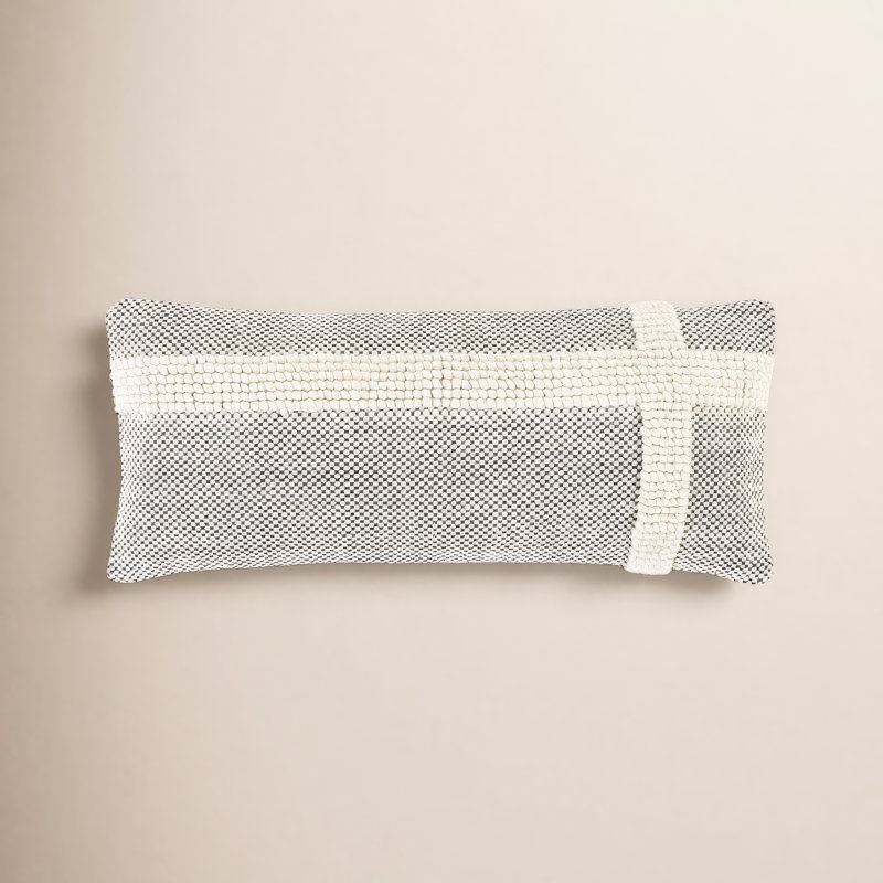 Sefarina Polyester/Polyester Blend / Wool Lumbar Rectangular Pillow, Down