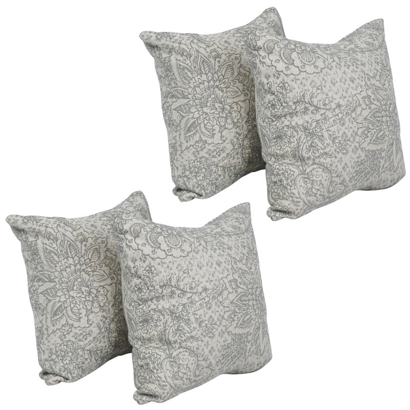 Ensemble de 4 coussins décoratifs en lin et en lin 17 pouces