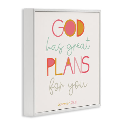 God's Plans For You Framed Giclee, design by SD Graphics Studio