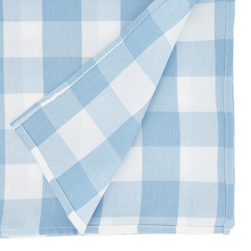 Salerno Buffalo Plaid Tablecloth, 70" W x 70" L, Blue