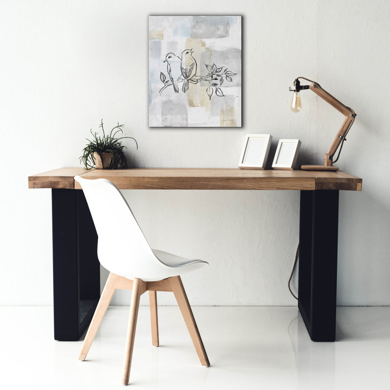 «Washy Abstract Canvas C» par Jean Plout, art mural sur toile, H 24 po x l 20 po x P 0,75 po