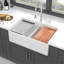 Évier de cuisine à double cuve en céramique durable et polyvalent pour une cuisson efficace