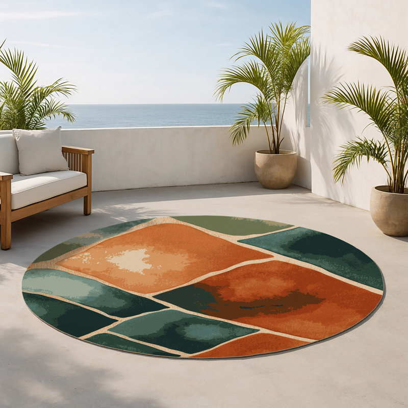 Tapis intérieur et extérieur Nature's Flow, Rond 5 pi