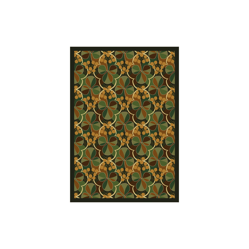 Nature Shamrock Area Rug, Rectangle 5'4" x 7'8"