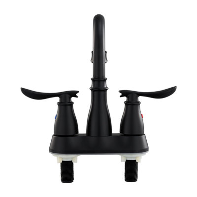 Double Handle Bathroom Sink Faucet with Drainer