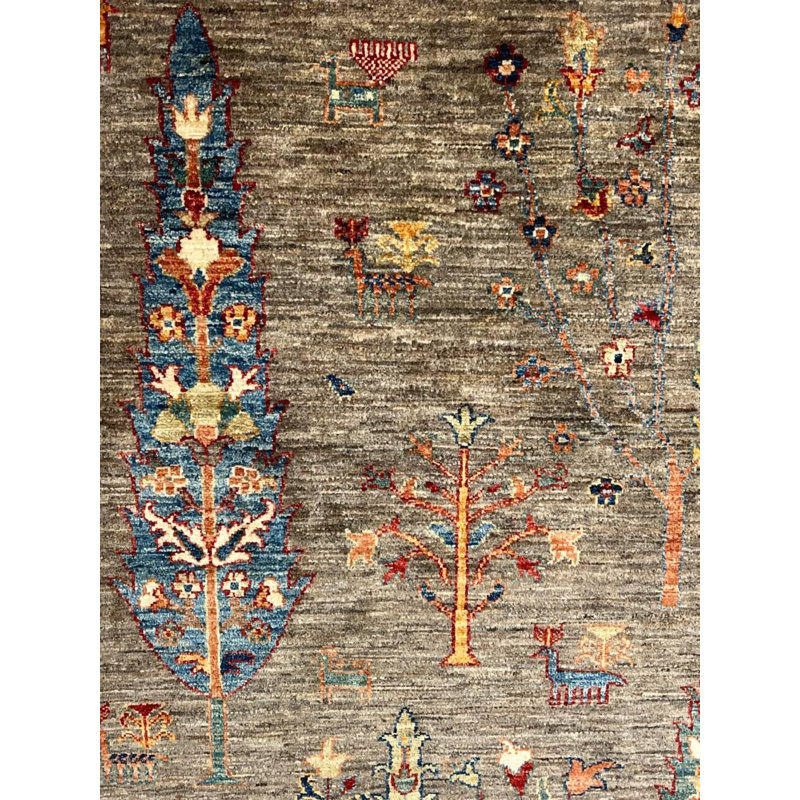 Abstract Area Rug in Gray