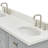 Cambridge 67'' Double Bathroom Vanity with White Quartz Top-90865112