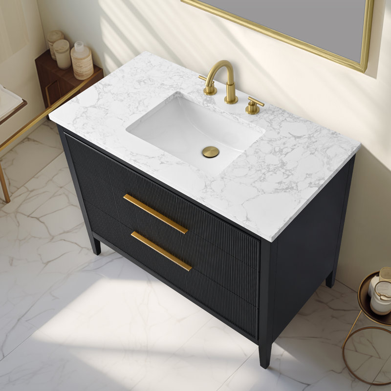 Emma 42" W Single Vanity, Black