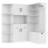 Multifunctional Left-Right Combination Hall Cabinet (Can Be Used Separately) With Storage And 4 Hooks, Storage Cabinet/ Hall Tree 2 In 1 For Living Room, Kitchen And Hallway-815591582