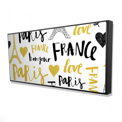 Bonjour La France Print On Canvas