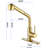 Gold Stainless Steel Kitchen Sink Faucet With Pull-Out - Elegant Design For A Beautiful Easy To Operate Single Handle And Full Range Washing Access-1430215311