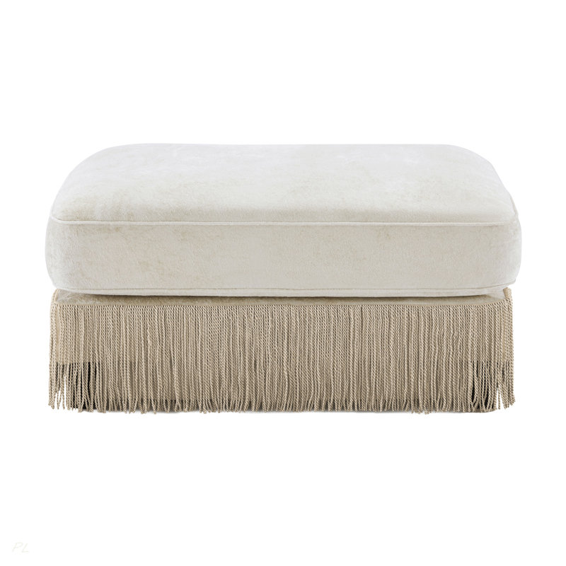 Repose-pieds moderne en velours, Beige