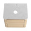 54-Inch Wall-Mounted Bathroom Vanity with Ceramic Art Sink, 2-Storage Shelves, and Soft-Close Doors, Space-Saving and Stylish-1187078958