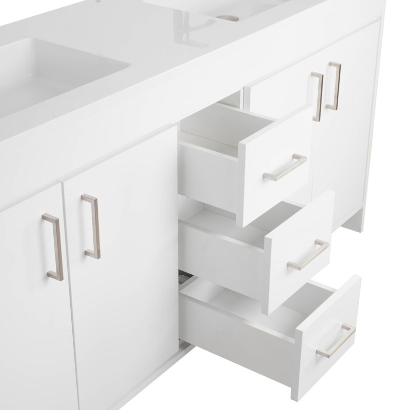 Ensemble de meuble-lavabo autoportant 72 po Ivoryana, Blanc