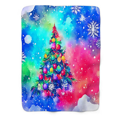 Vivid Evergreen - 1 Piece Premium Sherpa Blanket