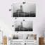 Phare monochrome brouillard d'hiver Cliff I - ensemble de décorations murales phares-1378116031