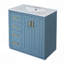 Ensemble de meuble-lavabo 30 po avec lavabo en céramique, armoire de rangement en bois massif, ensemble de meuble-lavabo autoportant avec 3 tiroirs et portes à fermeture douce