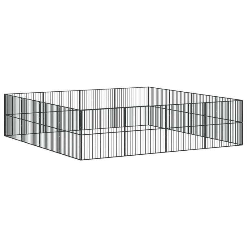 Roff 100cm H Galvanised Steel Exercise Pen, 100cm H x 400cm W x 400cm D