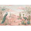 Papier peint pastel désert paysage rose avec dunes amovibles paon-776988764-776988752