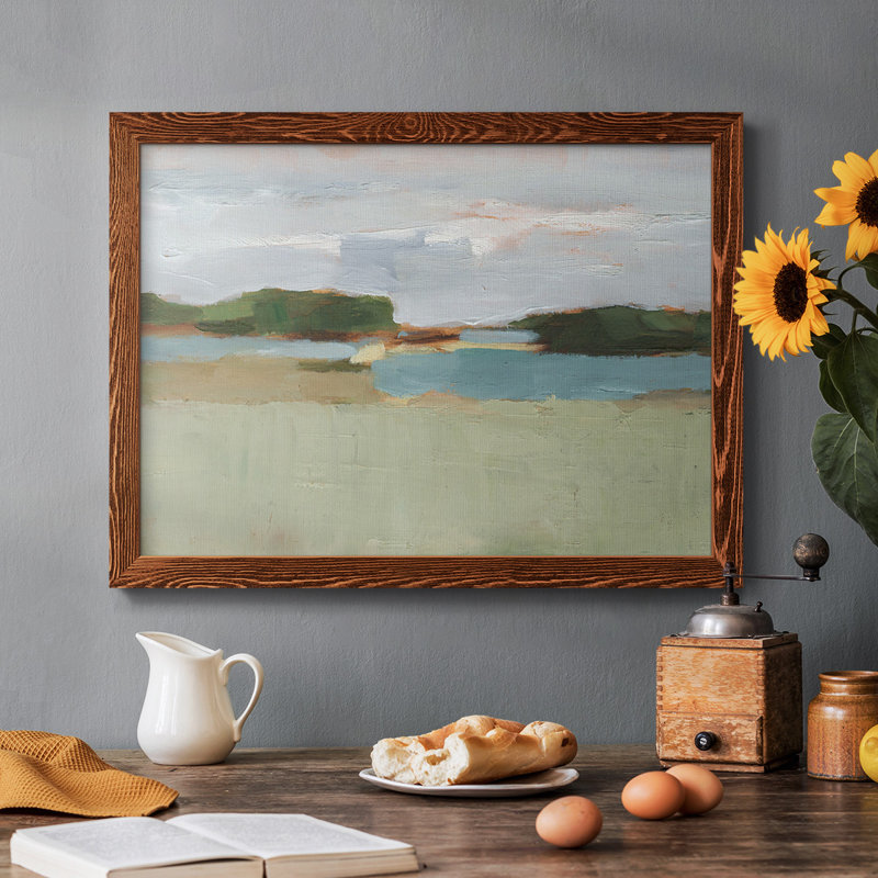 High Noon Vista Study I, reproduction d'art sur toile, Cadre érable, H 28 po x l 42 po x P 1,5 po