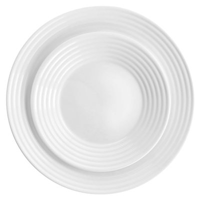 Service de table 12 pièces en verre trempé opale, vaisselle en verre blanc résistant aux ébréchures, lave-vaisselle, micro-ondes et congélateur, service pour 4