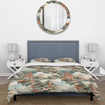 Pagoda Inspirations Floral Duvet Cover