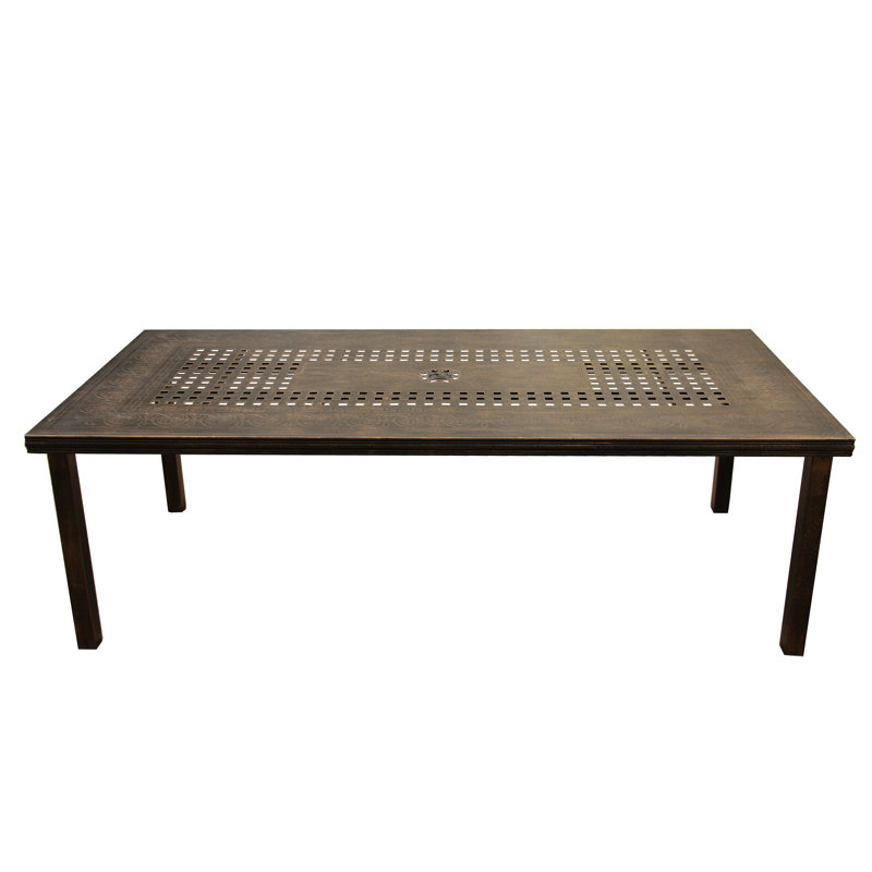 Adepeju Outdoor Dining Table, Bronze