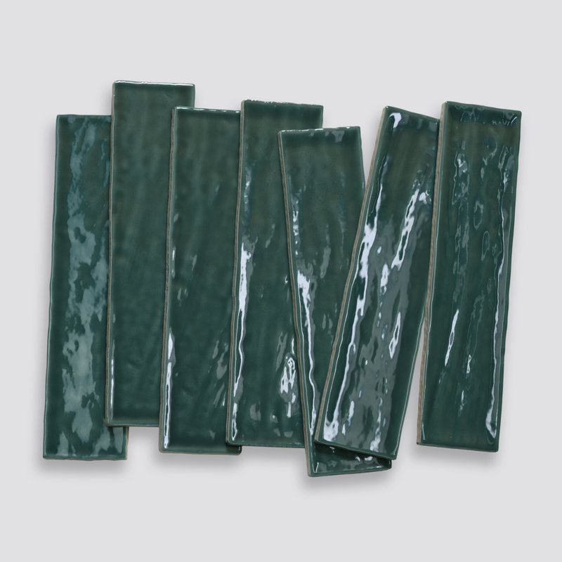 Marin 2.5" x 10" Porcelain Mosaic Wall & Floor Tile, Ocean Teal