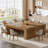 70.86'' Rectangular Farmhouse Dining Table for 6–8, Wood Grain Kitchen Table with Sturdy Frame-86275831
